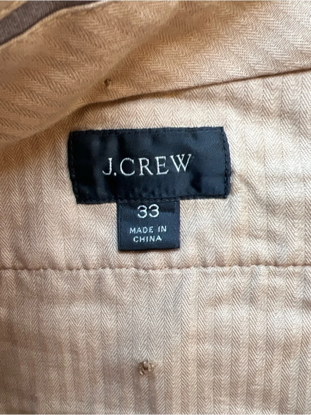 J Crew Linen Cotton Chino Pants Mens 33x30 Beige